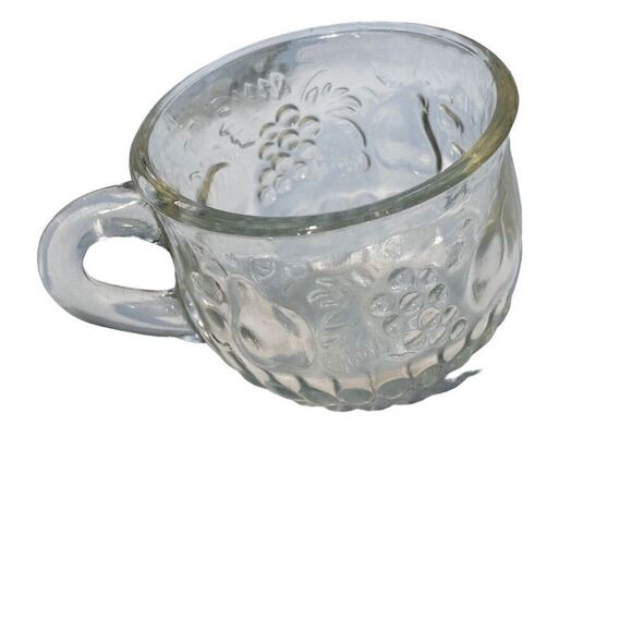 Glass punch bowl glasses / mugs (6) - Picture 9 of 10